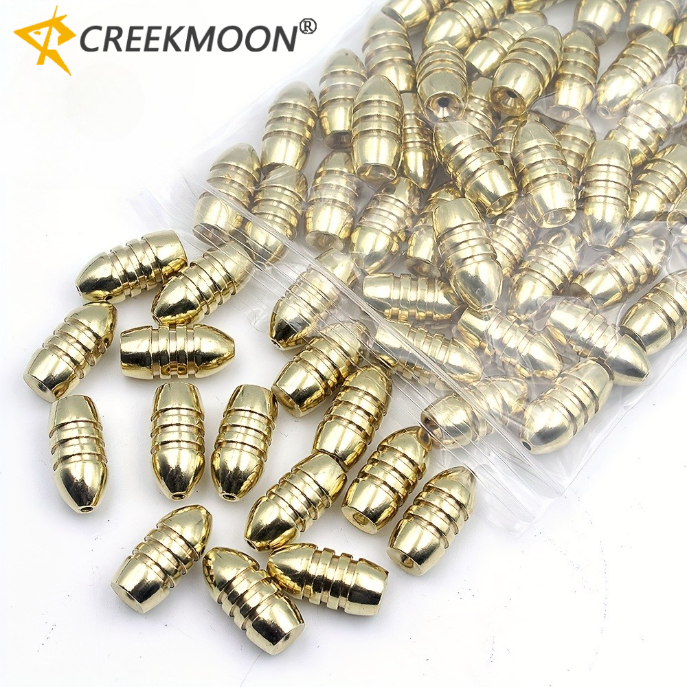 Fishing Hook Jig - Wholesale 50pcs Golden Copper Sinker Carp