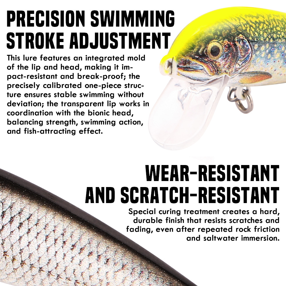 B&U Fishing Lures Sinking Minn - Fishing Hook Treble avis et prix