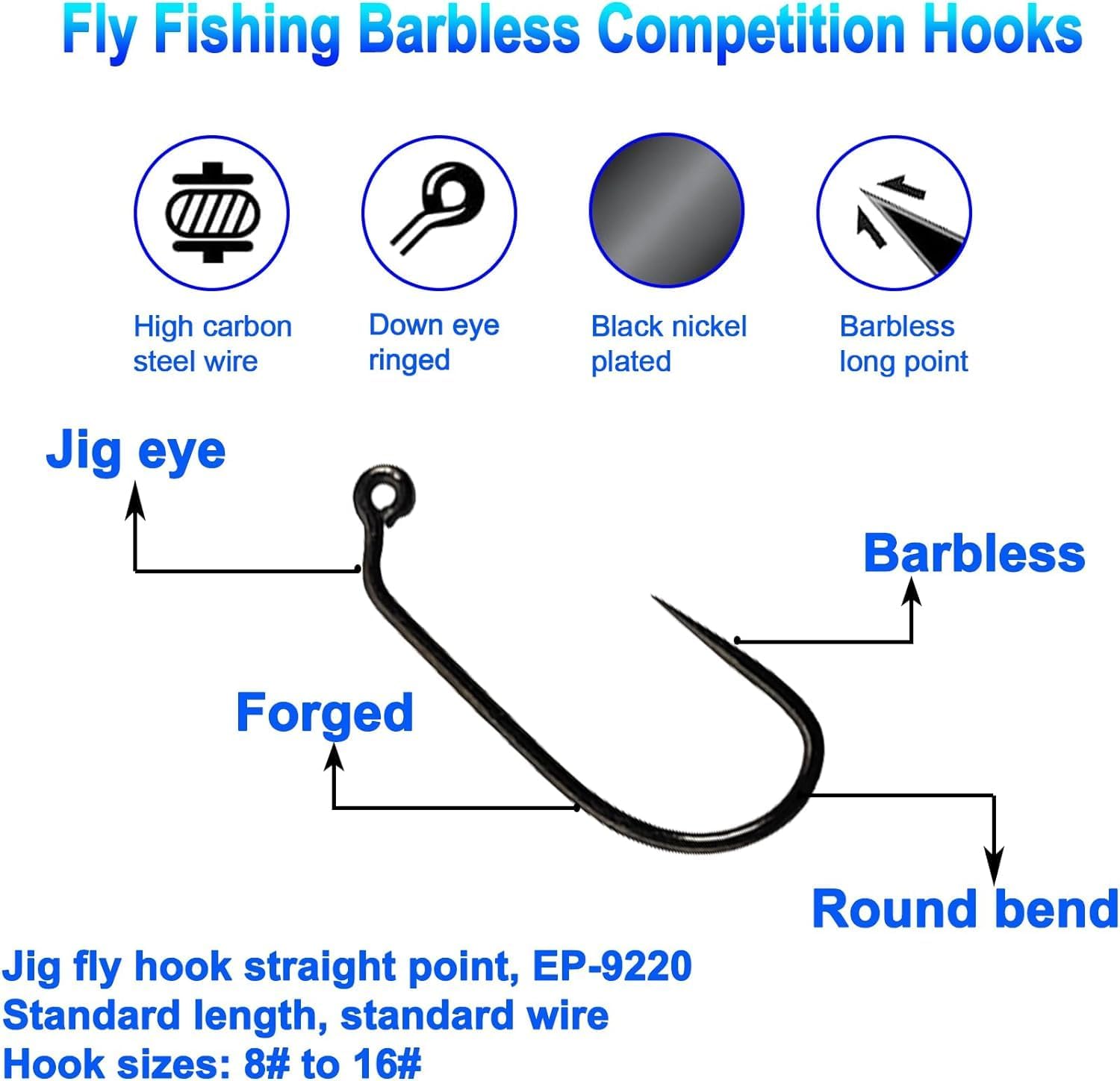 Aventik Eupheng 100PCS Competi - Fishing Hook Barbless avis et prix