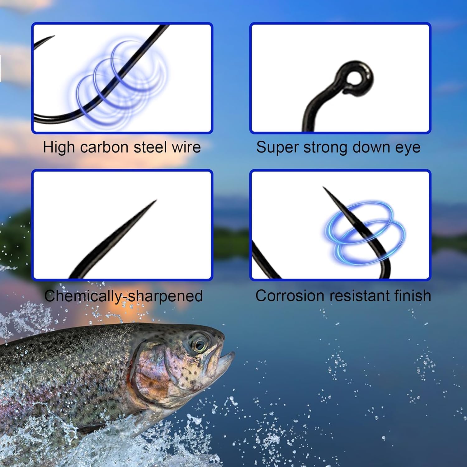 Aventik Eupheng 100PCS Competi - Fishing Hook Barbless avis et prix