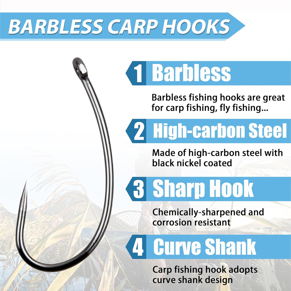 180PCS Barbless Fishing Hooks  - Fishing Hook Circle avis et prix