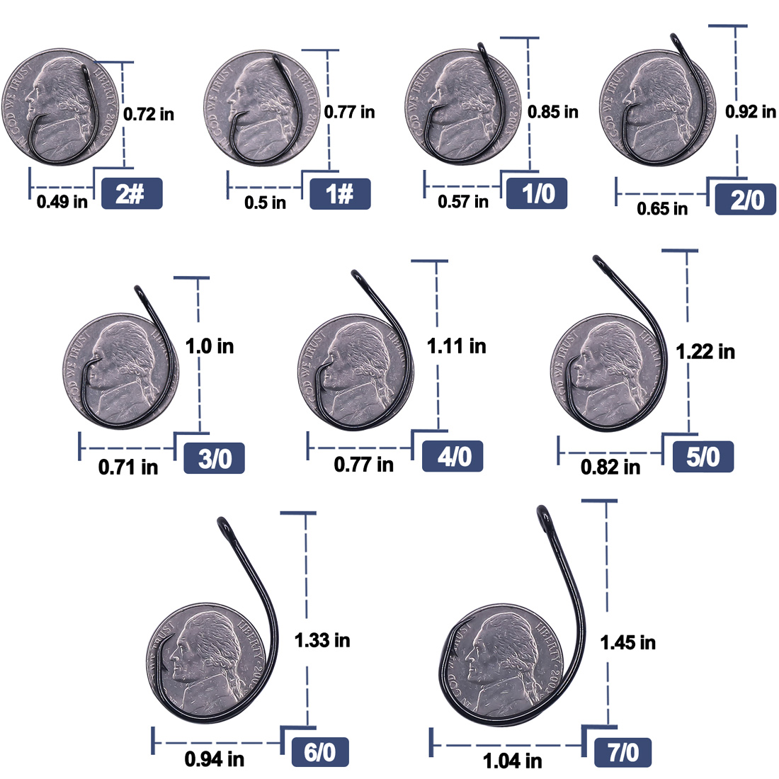 9KM 25-50Pcs Inline Wide Gap C - Fishing Hook Circle avis et prix