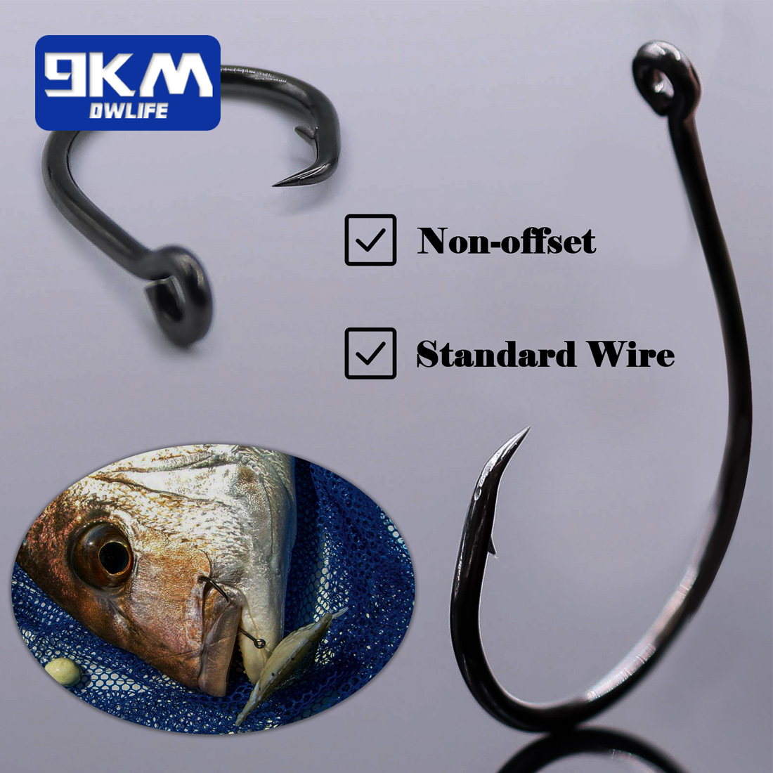 9KM 25-50Pcs Inline Wide Gap C - Fishing Hook Circle avis et prix