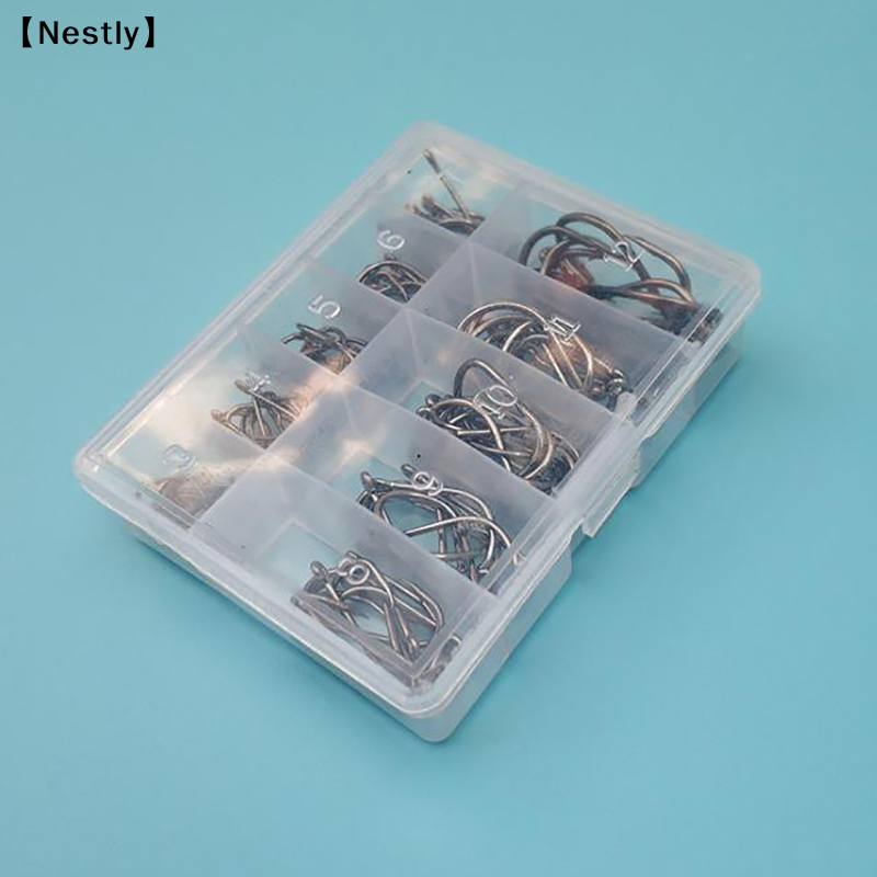 100pcs/box Fishing Hooks Carbo - Fishing Hook Circle avis et prix