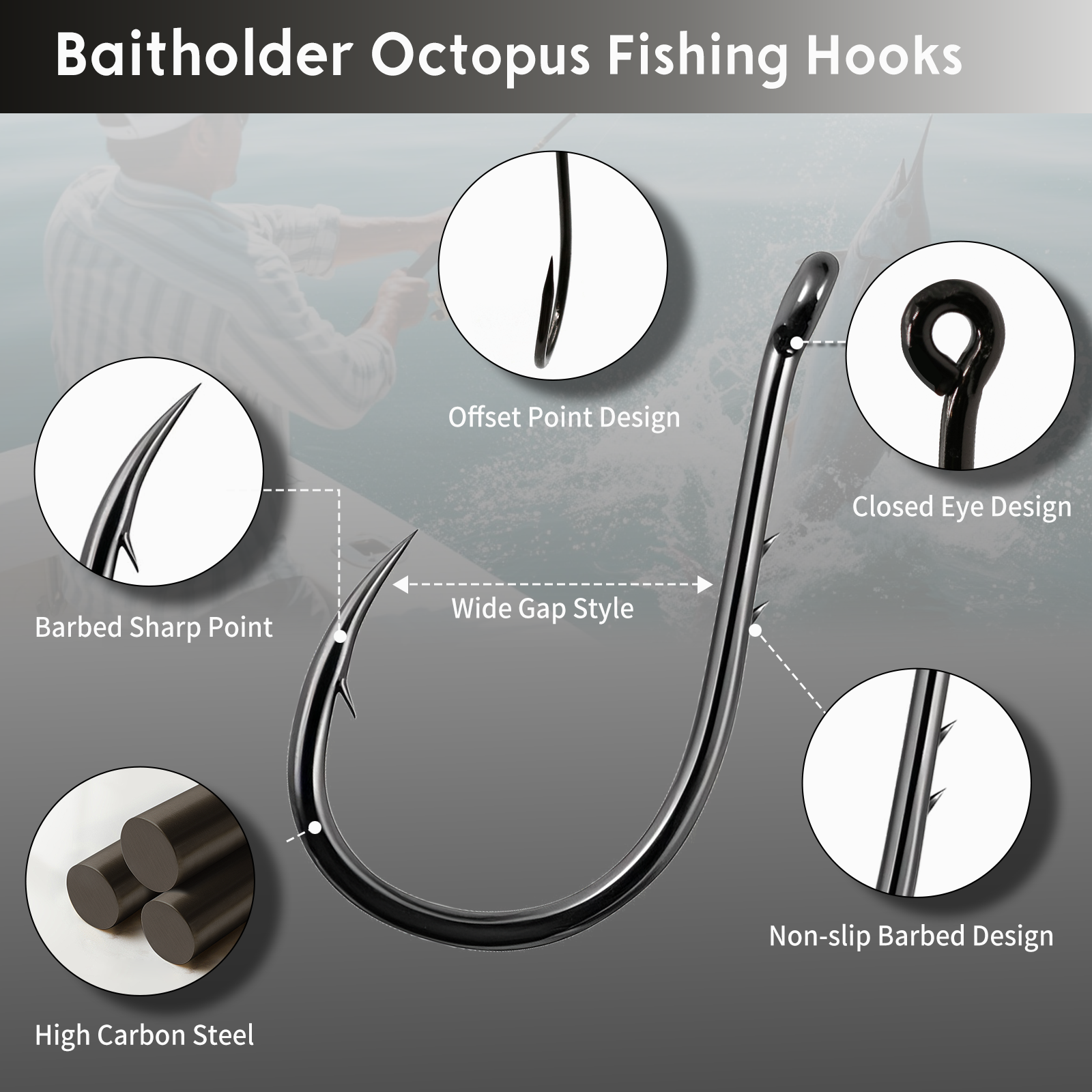 FishTrip Fishing Hook Octopus  - Fishing Hook Circle avis et prix