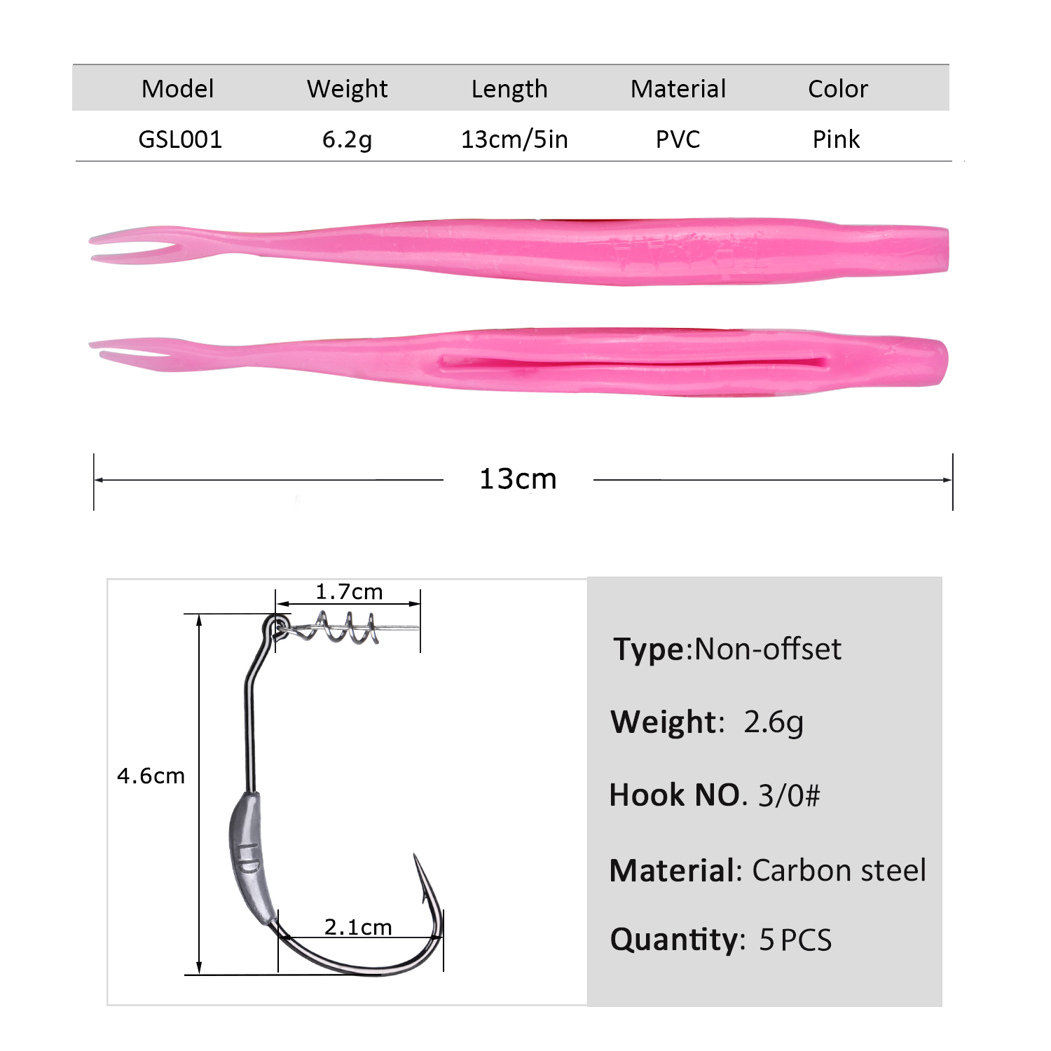 Goture 5pcs Weedless Split Tai - Fishing Hook Weedless avis et prix