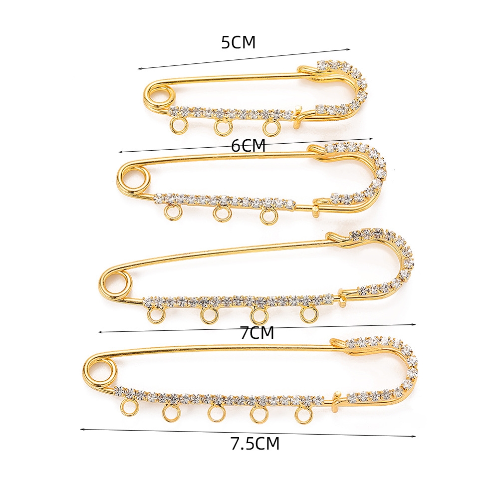 5pcs Rhinestone Charms Safety  - Fishing Hook Size avis et prix
