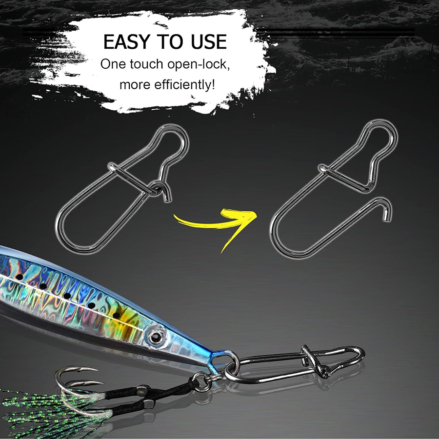 50Pcs Crankbait Snaps Stainles - Fishing Hook Stainless Steel avis et prix