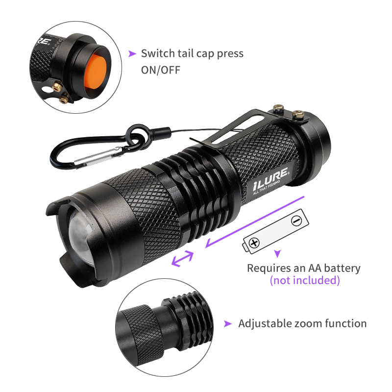 Mini UV Flashlight 395nm Ultra - Fishing Hook Jig avis et prix