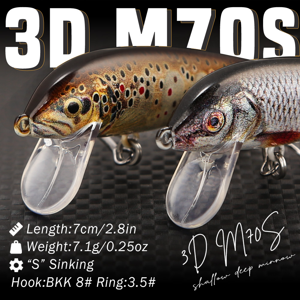 B&U Sinking Minnow Fishing Lur - Fishing Hook Treble avis et prix