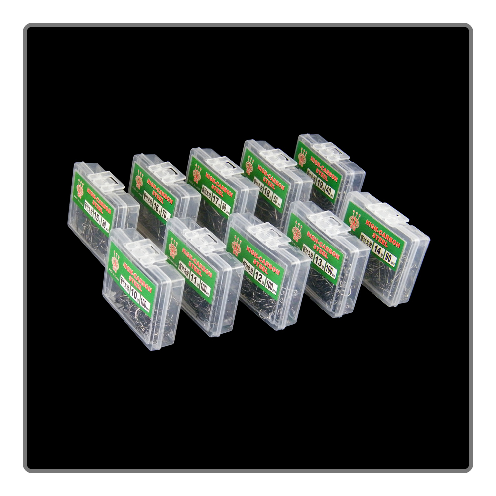 40-100Pcs per box Boxed fishho - Fishing Hook Assortment avis et prix