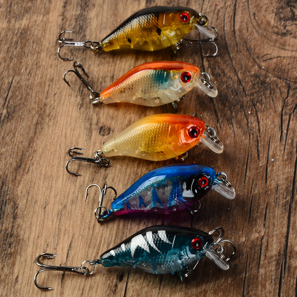 5pcs Floating Crankbaits Bait  - Fishing Hook Treble avis et prix