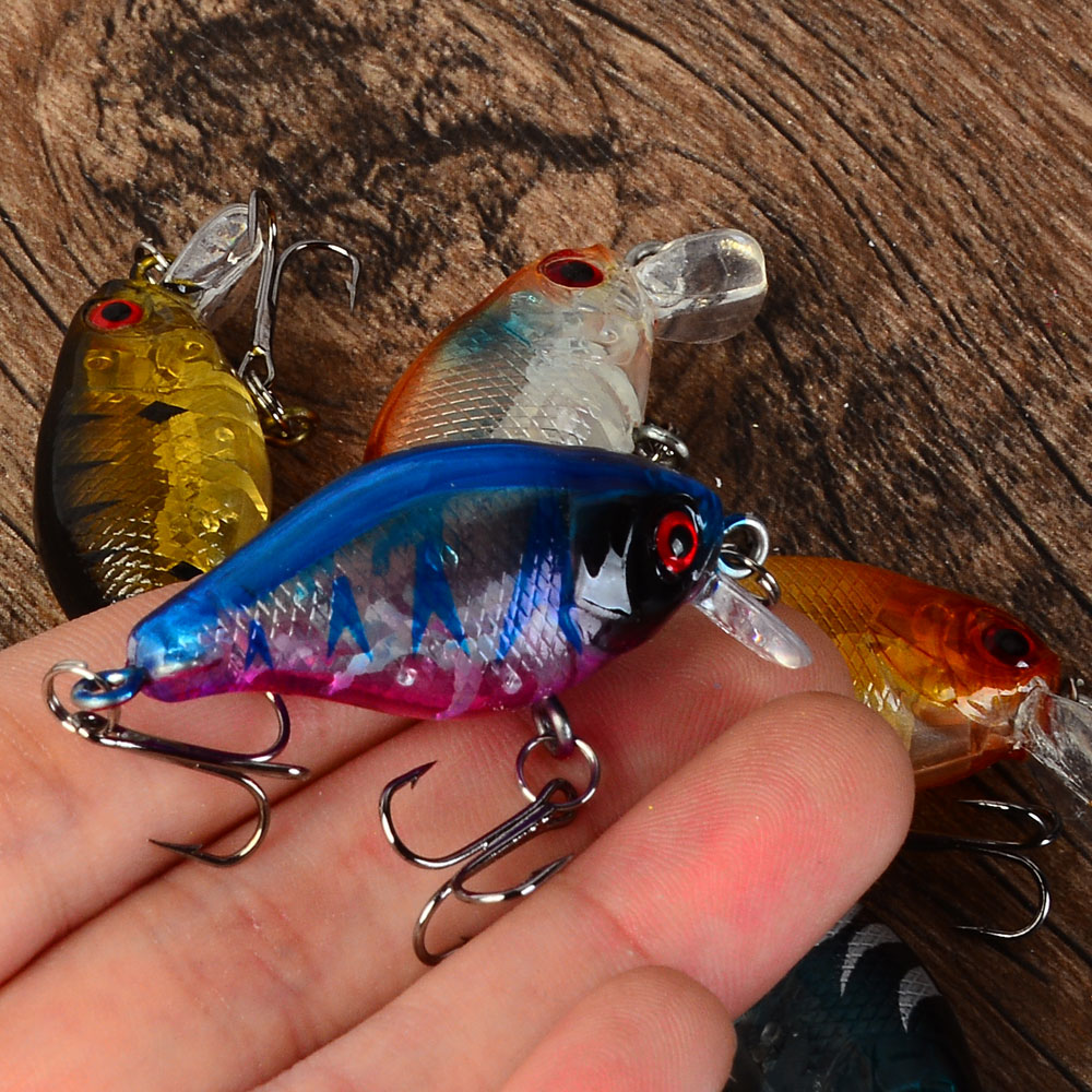 5pcs Floating Crankbaits Bait  - Fishing Hook Treble avis et prix