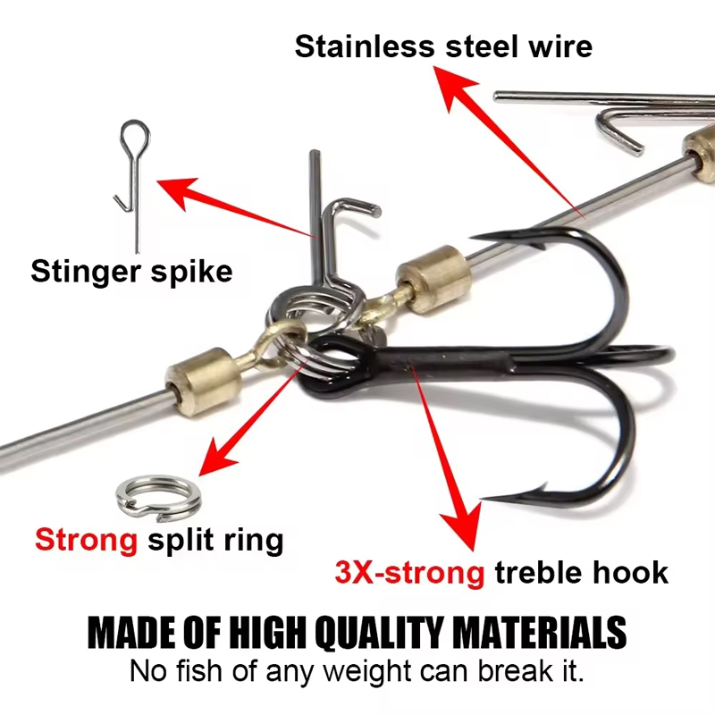 Fishing Hook Rigs Steel Leader - Fishing Hook Treble avis et prix