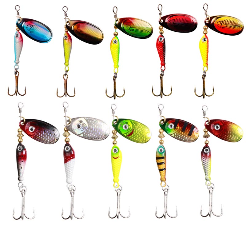 10pcs/Set Spinner Lures 9.1g 7 - Fishing Hook Treble avis et prix