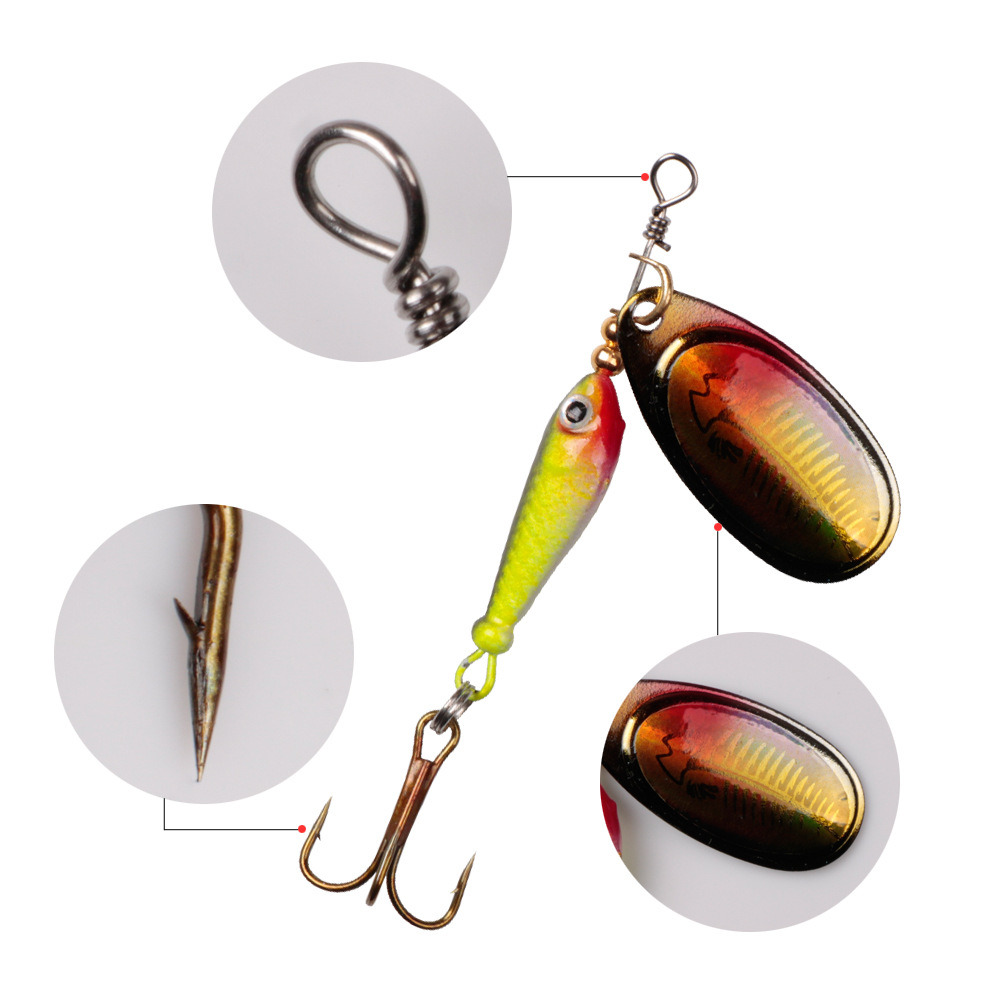 10pcs/Set Spinner Lures 9.1g 7 - Fishing Hook Treble avis et prix