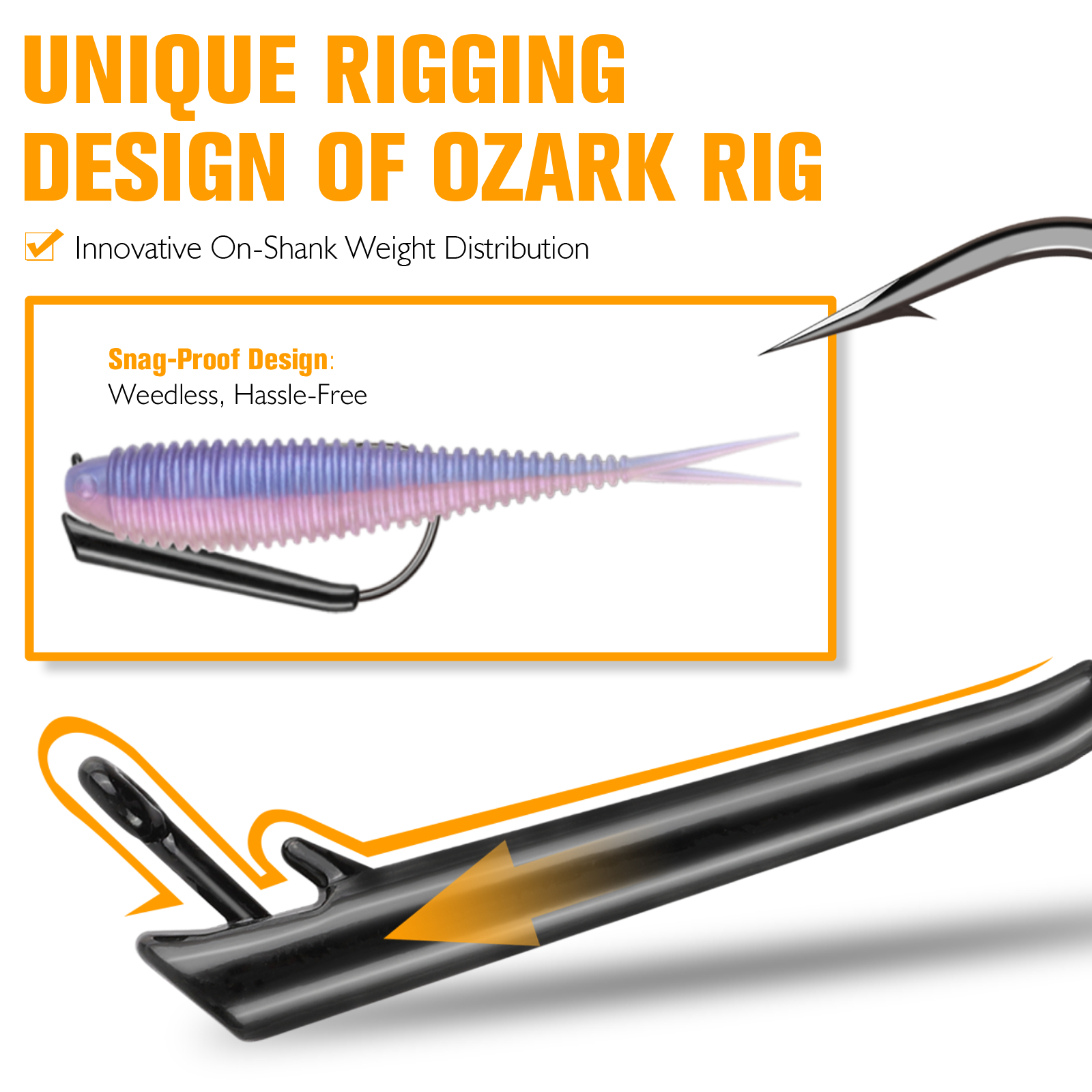 Dovesun 12PCS Ozark Rig Fishin - Fishing Hook Weedless avis et prix