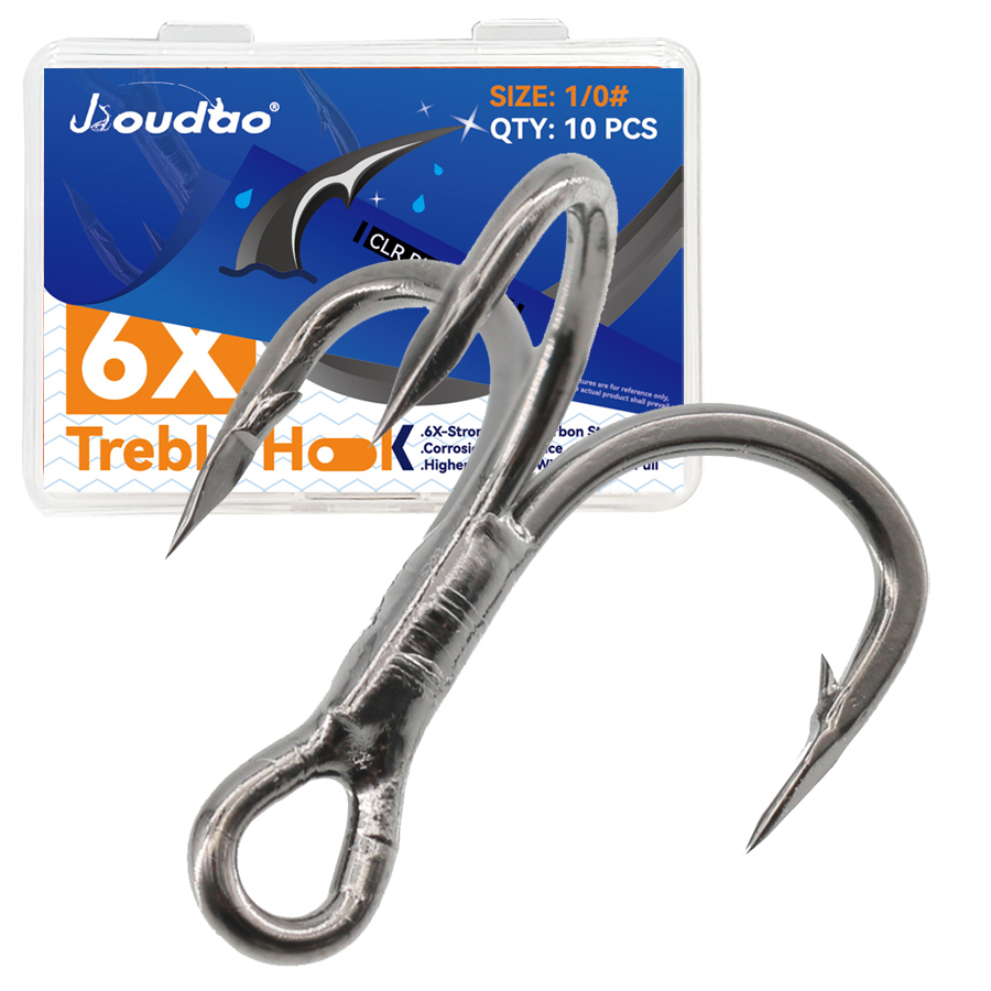 6X Fishing Treble Hook 10Pcs T - Fishing Hook Barbless avis et prix