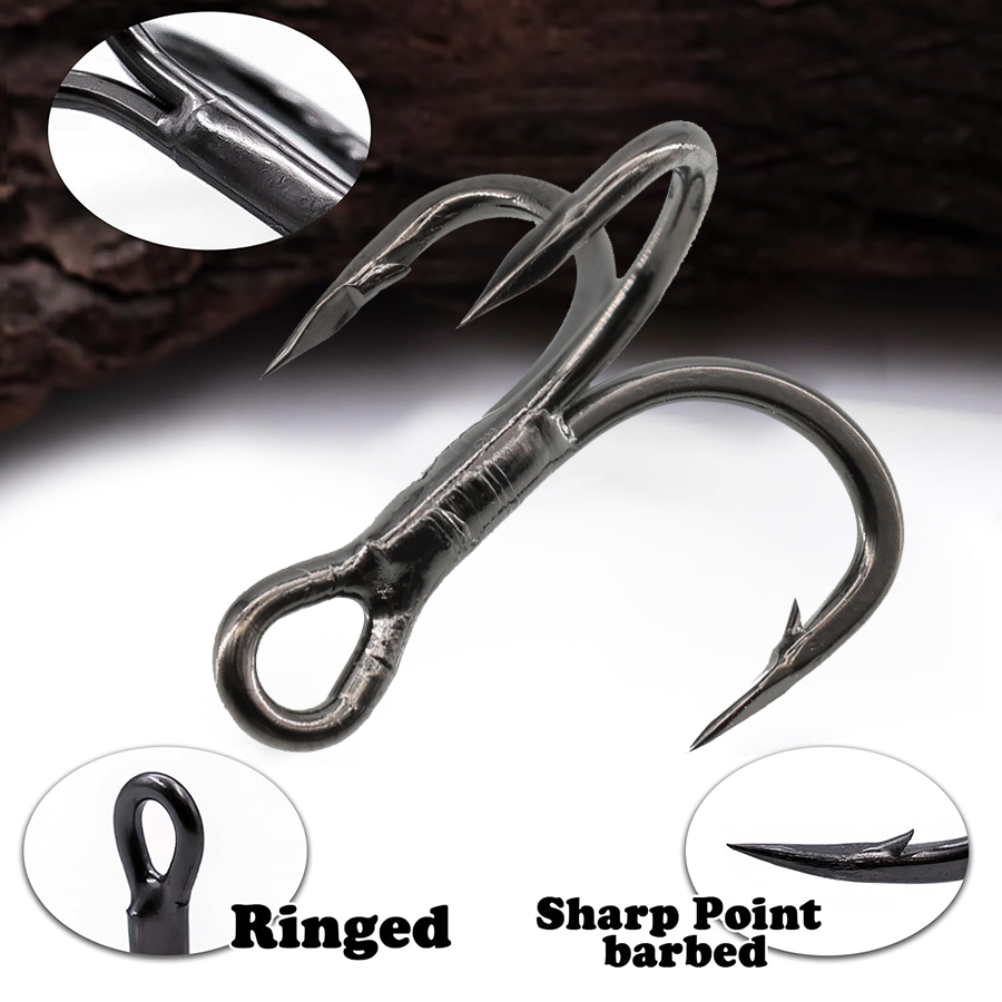 6X Fishing Treble Hook 10Pcs T - Fishing Hook Barbless avis et prix