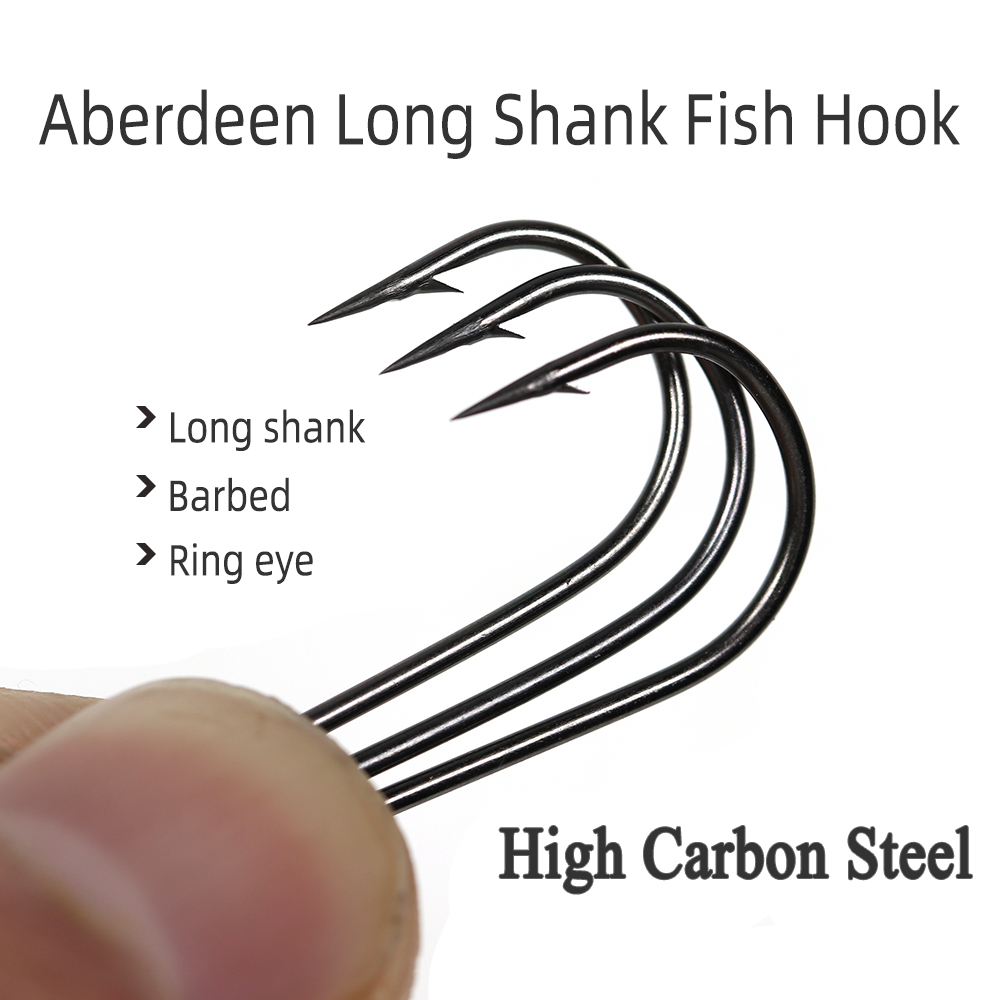 ICERIO 100PCS 16# - 3/0 Long S - Fishing Hook Barbless avis et prix