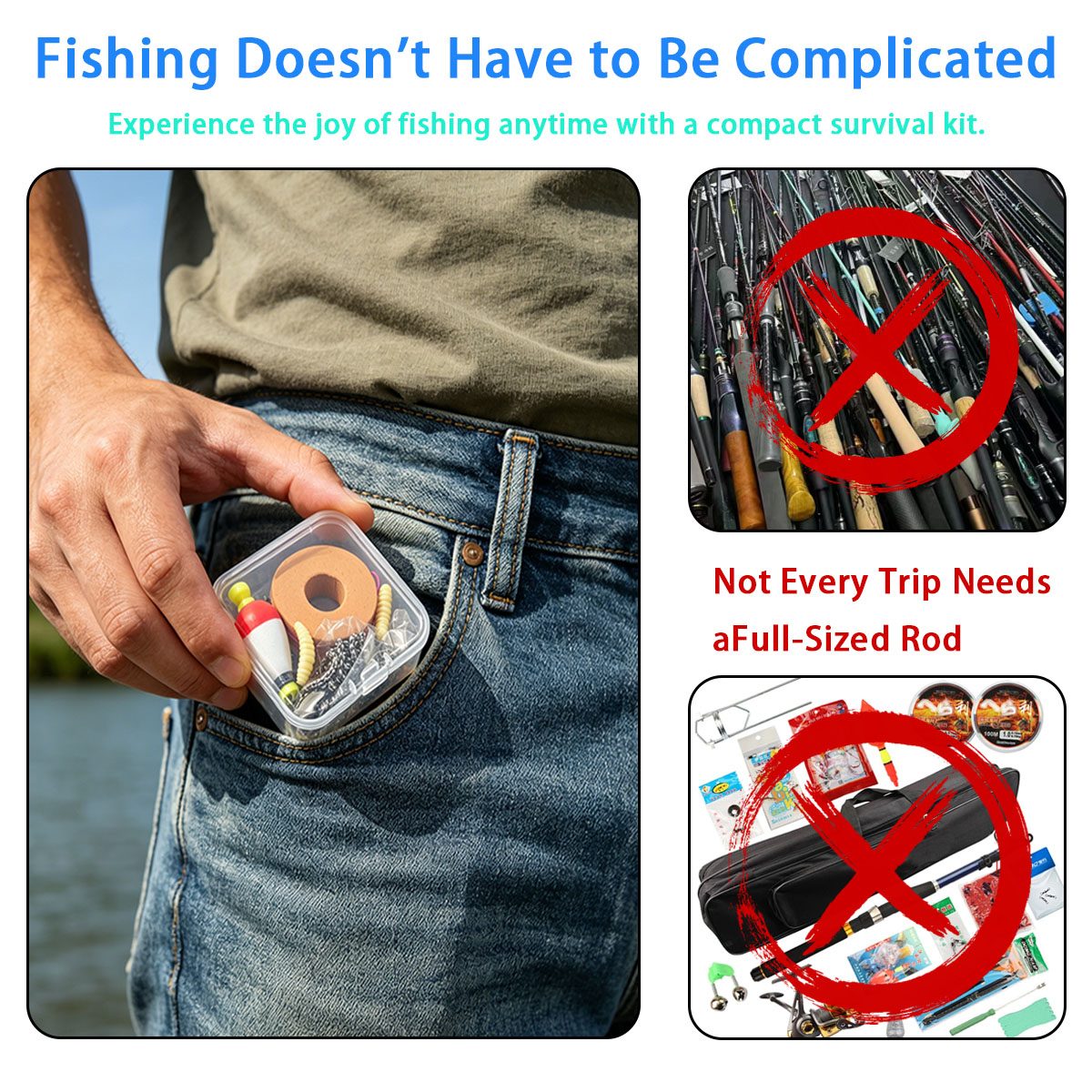Portable Emergency Fishing Gea - Fishing Hook Box avis et prix