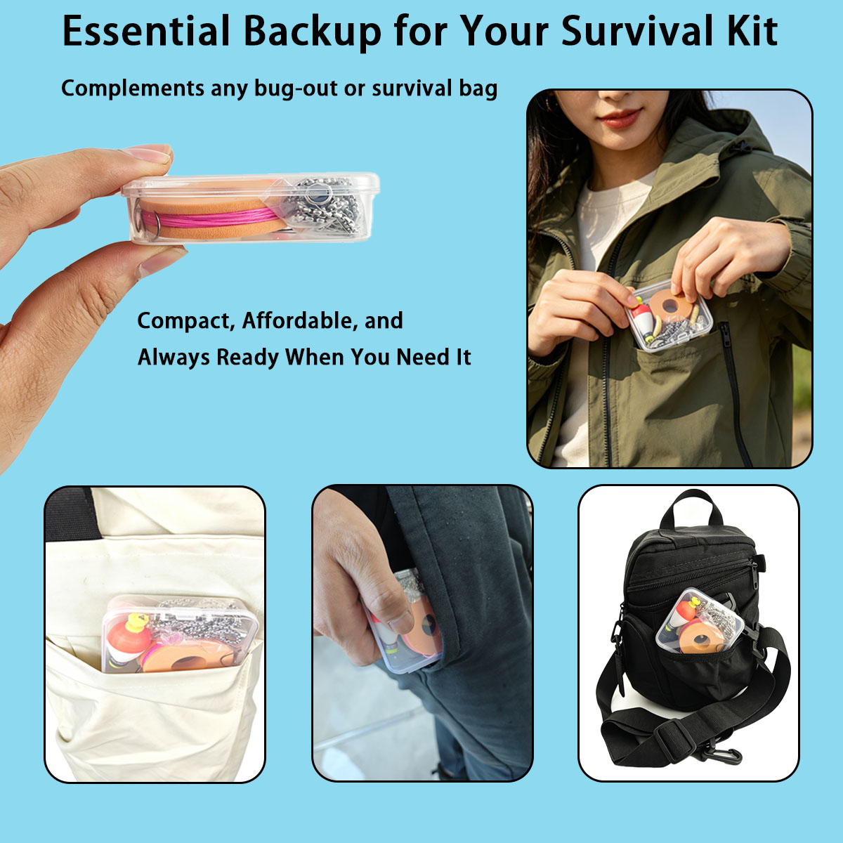 Portable Emergency Fishing Gea - Fishing Hook Box avis et prix