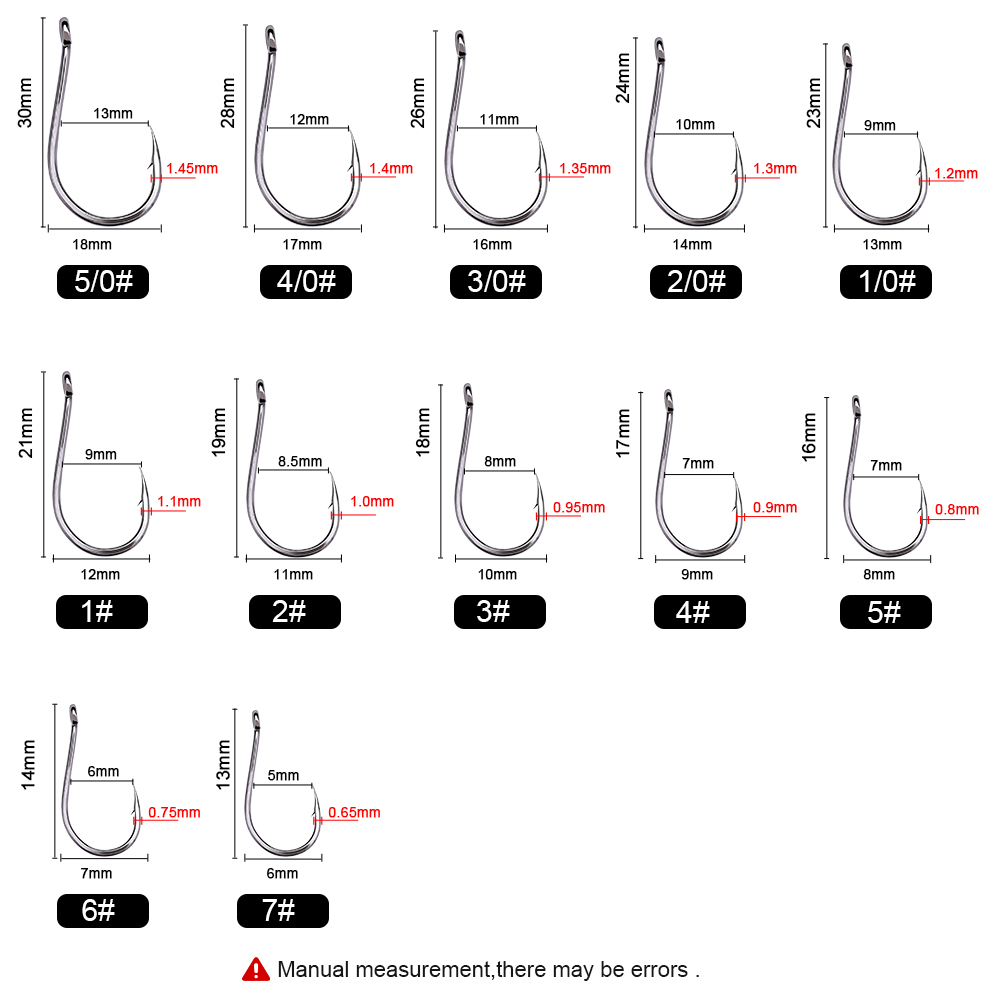 FTK 50-100Pcs/Box Fishing Hook - Fishing Hook Circle avis et prix