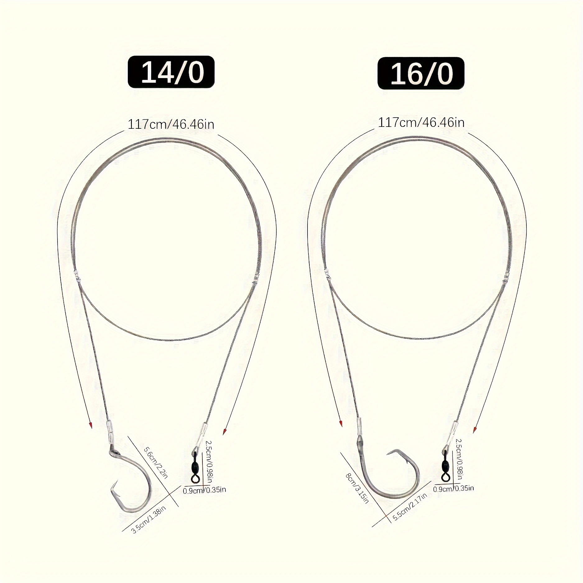 2pcs Circle Hooks Rigs Fishing - Fishing Hook Circle avis et prix