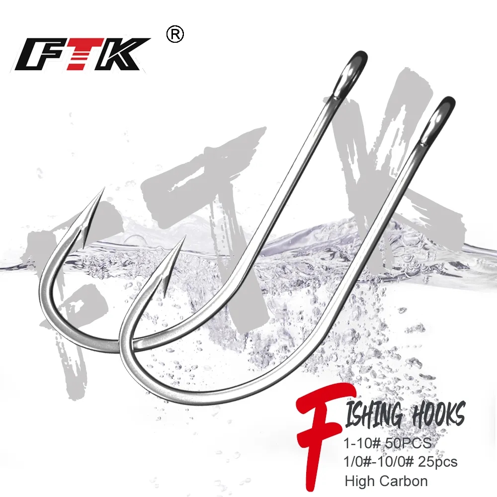 FTK Fishing Hooks 1-10#50PCS 1 - Fishing Hook Offset avis et prix