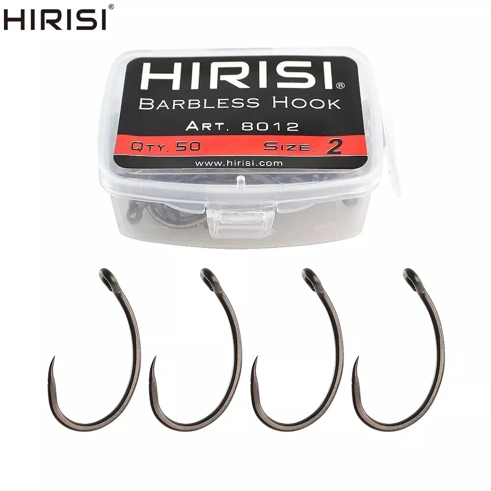 Hirisi 50pcs Coating High Carb - Fishing Hook Barbless avis et prix