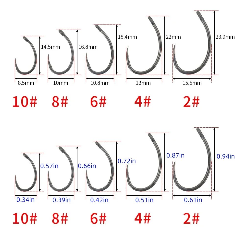 Hirisi 50pcs Coating High Carb - Fishing Hook Barbless avis et prix